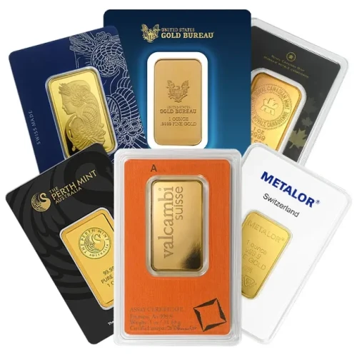 1oz Gold Bar - Generic Mix (4)