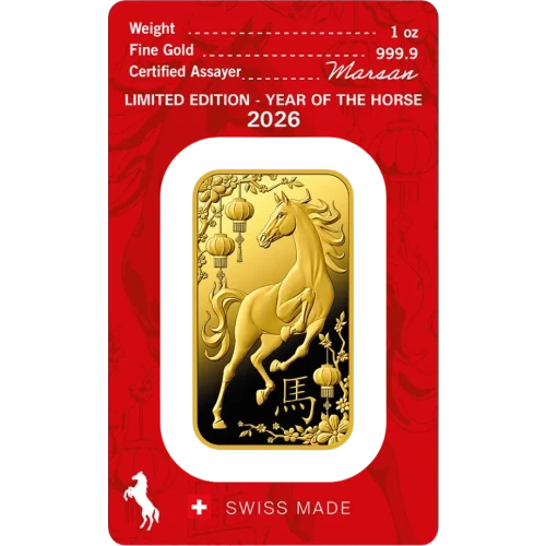 1oz Heraeus Minted Gold Bar - Year of The Horse (3)