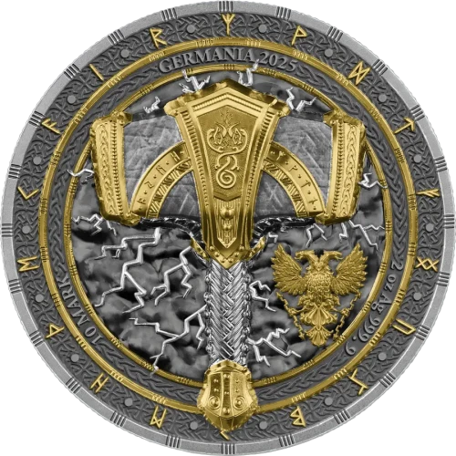 2025 2 oz Artefacts: Mjölnir Silver Coin (2)