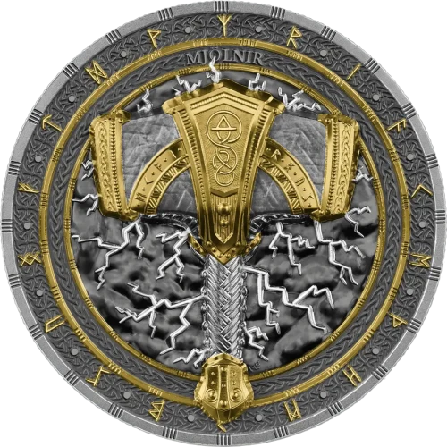 2025 2 oz Artefacts: Mjölnir Silver Coin (3)