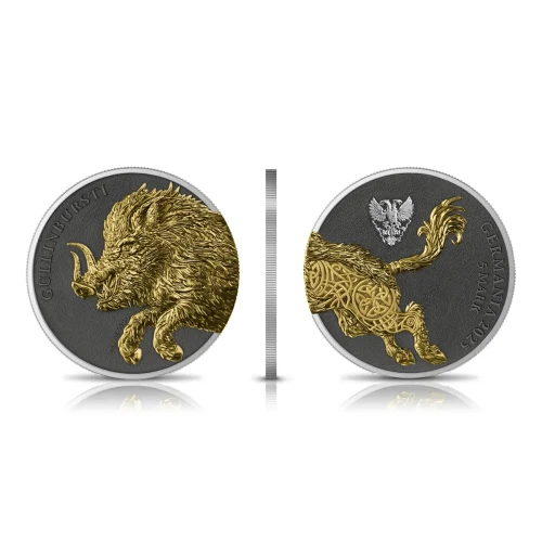 2025 2 X 1 oz Germania Beasts - Gullinbursti Geminus Silver Coin (3)