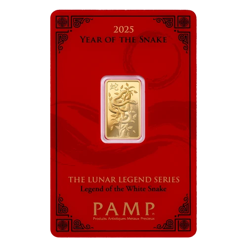 2025 5g PAMP Gold Bar - Year of the Snake (2)