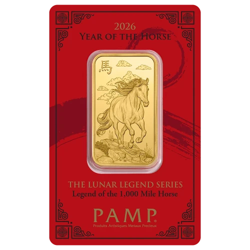 2026 1oz PAMP Gold Bar - Year of the Horse (3)