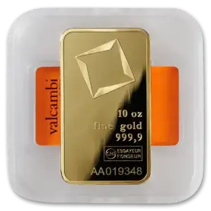 10oz Valcambi Gold Bar - minted